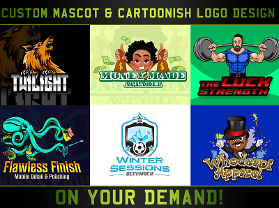 Mascot & cartoonish logo designs-1 design graphic design illustration logo vector