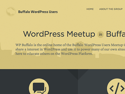 WordPress Meetup Homepage gotham mercury responsive web web design website wordpress