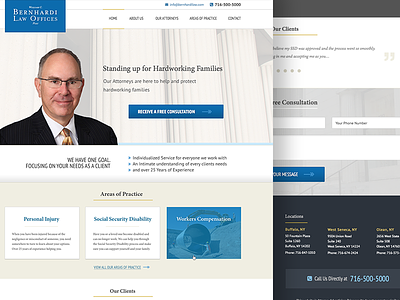 Lawfirm Web Re-Design attorney buffalo law firm lawyer web design website