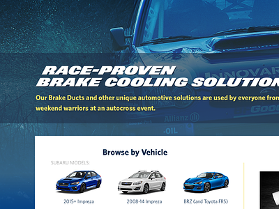 Brake Cooling automotive brake car cooling nitro subaru web design webdesign website