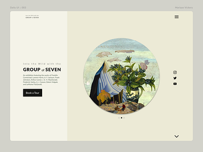 Daily UI :: 003 Group of Seven Exhibition