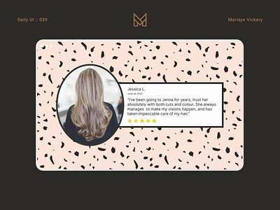 Daily UI :: 039 039 daily ui daily ui 039 dailyui dailyui039 feedback rating review testimonial testimony ui ui design web web design webdesign