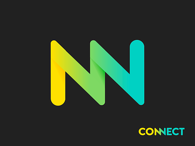Connect concept connect gradient icon kemin logo nn wip