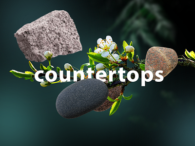 site for ountertops made of artificial stone countertops design food illustration kitchen online store site stone ui ux website