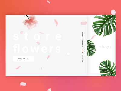Flower store adobe xd design flower illustration online store sea segavo site typography ui xd