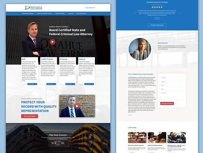 Donahue Defense homepage homepage web design website