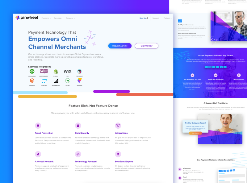 Pinwheel Pay Homepage by Dan David on Dribbble