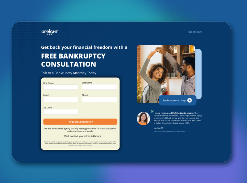 Upright Law Landing Page by Dan David on Dribbble