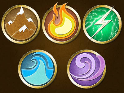 Emblems game icons ui elements