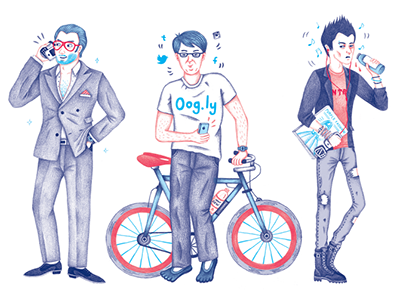 GQ Portraits drawing gq illustration stereotypes