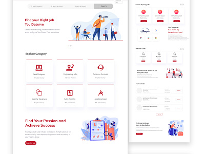 Job Portal Landing page UI Design