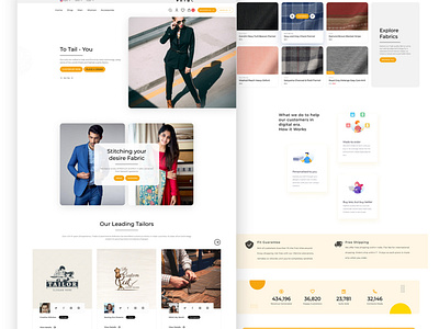 Tailoring Techpack Landing page UI Design