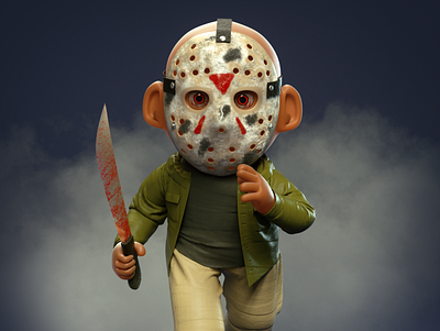 JASON 3d c4d characterdesign cinema 4d digitalart graphicdesign halloween illustration jason photoshop