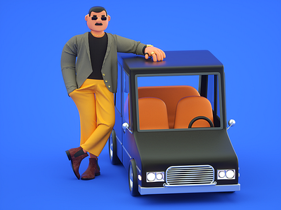 Car car character design digitalart graphic art illustration