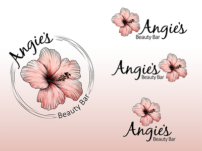 Angie's Beauty Bar Logo Design adobe branding design graphic design illustration logo typography vector
