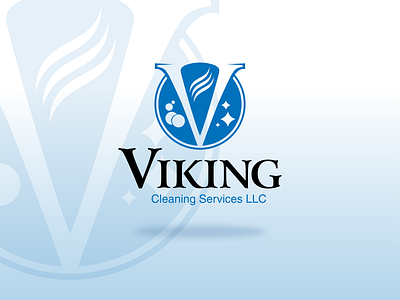 Viking Cleaning Services LLC Logo Design adobe branding design graphic design illustration logo typography vector
