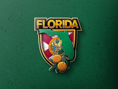 Florida Emblem 2d adobe design graphic design icon illustration logo typography vector