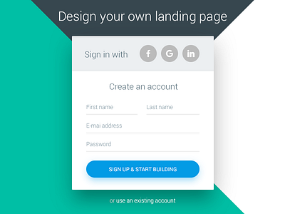 Signup form create login popup signup social