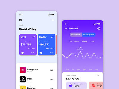 Financial App Design app design design design concept mobile application product design ui ui design ux ux design