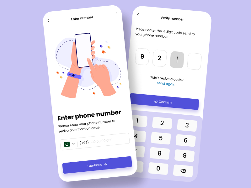 Sign up with Phone Verification by Sohaib Rumi on Dribbble