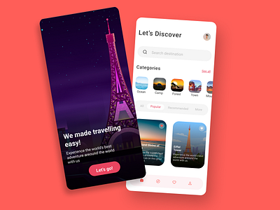 Travel App Design app design branding design design concept graphic design mobile app product design ui ui design ux