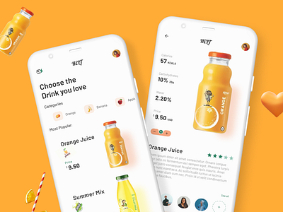 Juice Ordering Mobile App Design