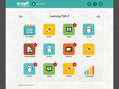 app learning ui application dribbble flat version