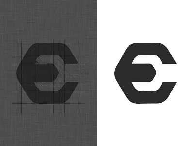 E - Mechanic (E + Tools) brand design brand identity branding e icon logo negative space settings symbol