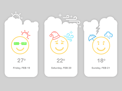 Weather Widgets climate clouds icons illustraion mobile design product design weather weather reports weather widget web design widgets