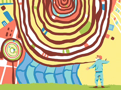 Hundertwasser Editorial Illustration