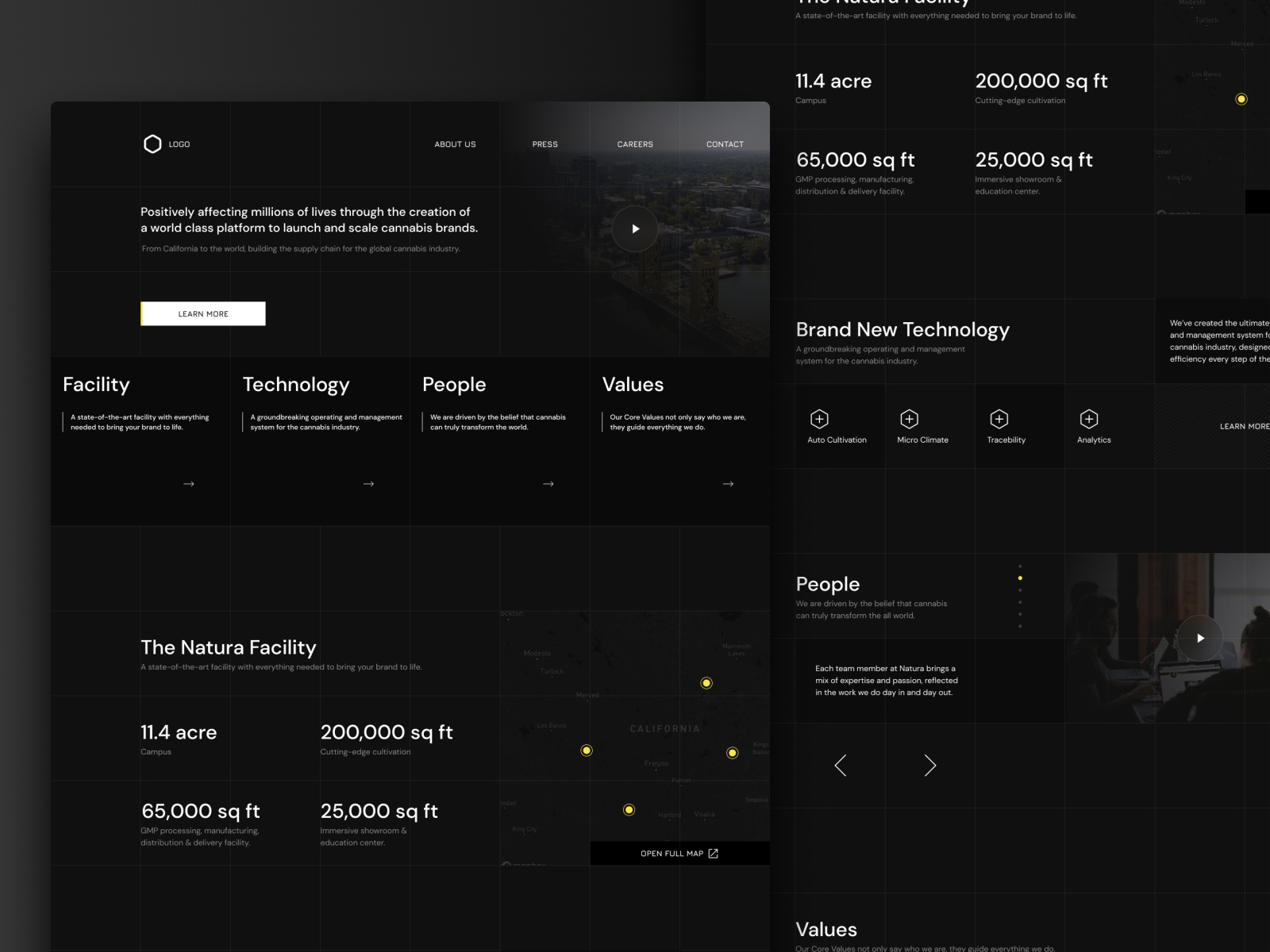 Dark UI Landing Page by khutornoy roman on Dribbble