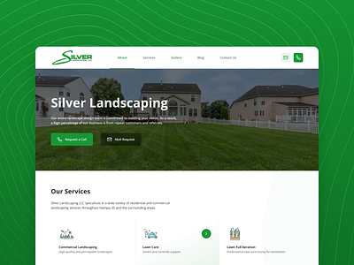 Landscaping Website desktop landscape ui web design website