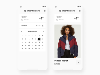 Weather forecast application concept app closes ios ui weather