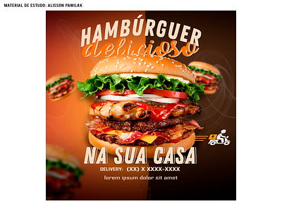 Social Media, Burguer comida design gráfico hambúrguer marketing photoshop projeto publicidades social media