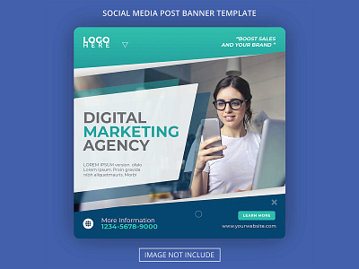 Digital Marketing Agency Banner Template ads banner branding design facebook flyer instagram media post promotion social square template tiktok