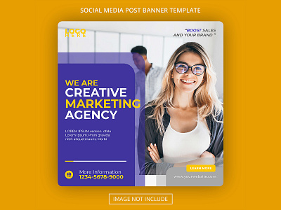 Digital Marketing Agency Banner Template ads app banner branding creative design flyer media post promo promotion social square web