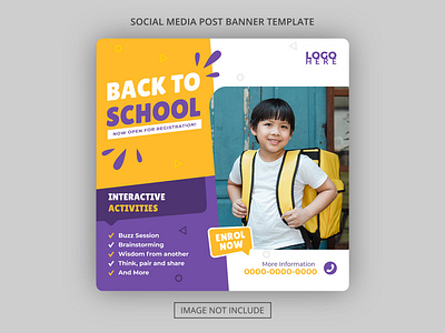 school admission academy education price fee template flyer
