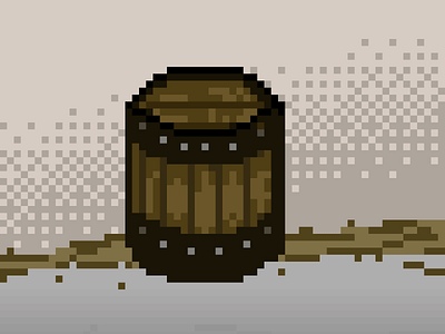 A weird barrel 8bit art illustration pixel art pixel illustration