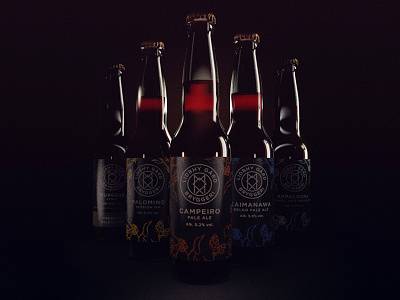 Lidbhy Gård Brewery beer bottle branding brewery label lidbhy gård quad