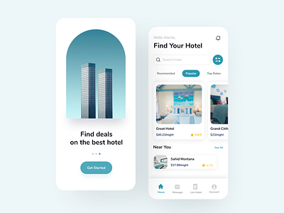 Hotel Booking App design hotelapp mobile app mobile app design mobile design mobile ui uidesign