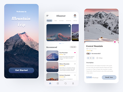 Hiking Trip App concept hikingapp mobile mobile app mobile app design mobile design mobile ui mountainapp travel app travelapp tripapp ui uidesign