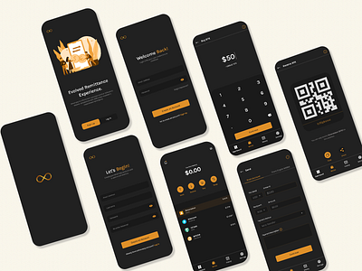 Mobile App design login payment signup wallet