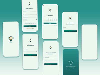 Mobile App login signup ui verify email