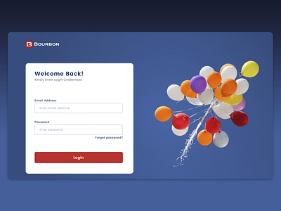 Automated Event Management System design login ui