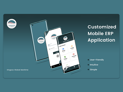 Customized Mobile Enterprise Resource Planning Application erp login menu. ui