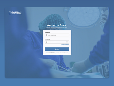 Electronic Medical Record System design login ui