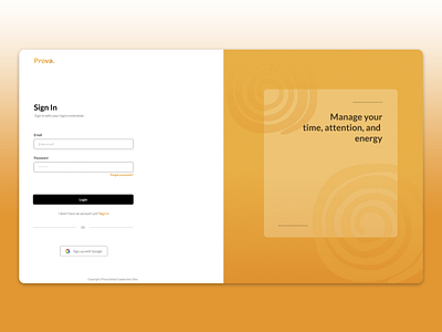 Sign in Page design login ui