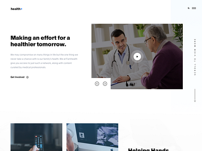 Landing Ui Concept health minimal ui web