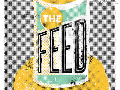 Feed gig poster halftones illustration poster