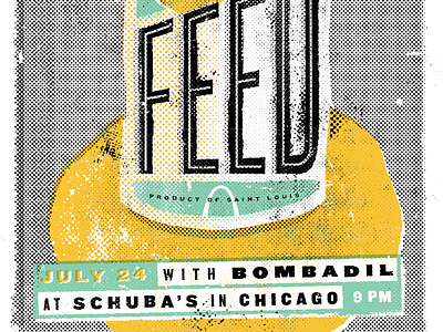 Feed Poster beer gig poster halftones illustration poster st. louis